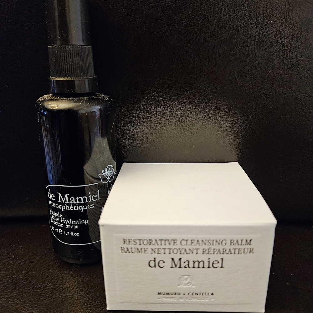 De Mamiel Restorative Cleansing Balm (New) + Exhale Nectar SPF 30 (Used)